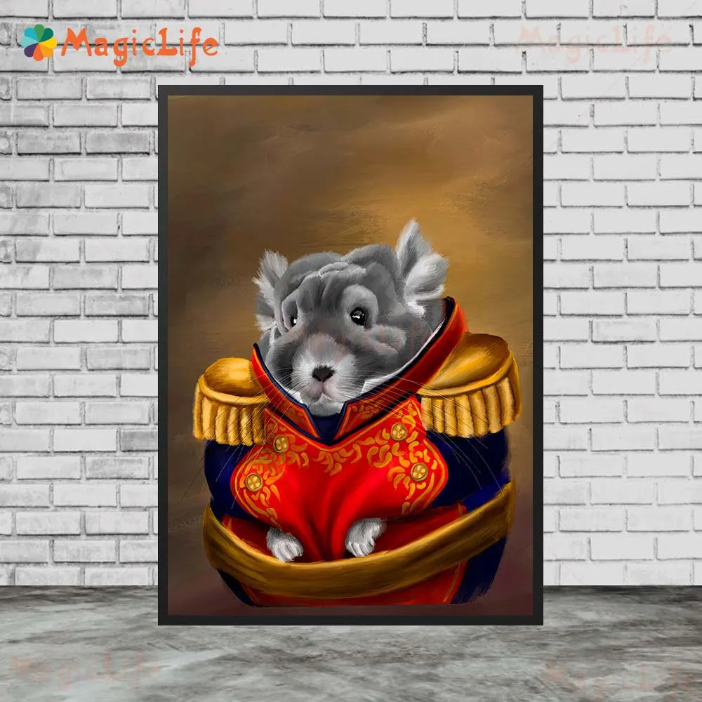 Cute Animal Parrot Rabbit Pet Dog Cat Nordic Poster Wall Art Canvas Painting Wall Pictures For Living Room Unframed