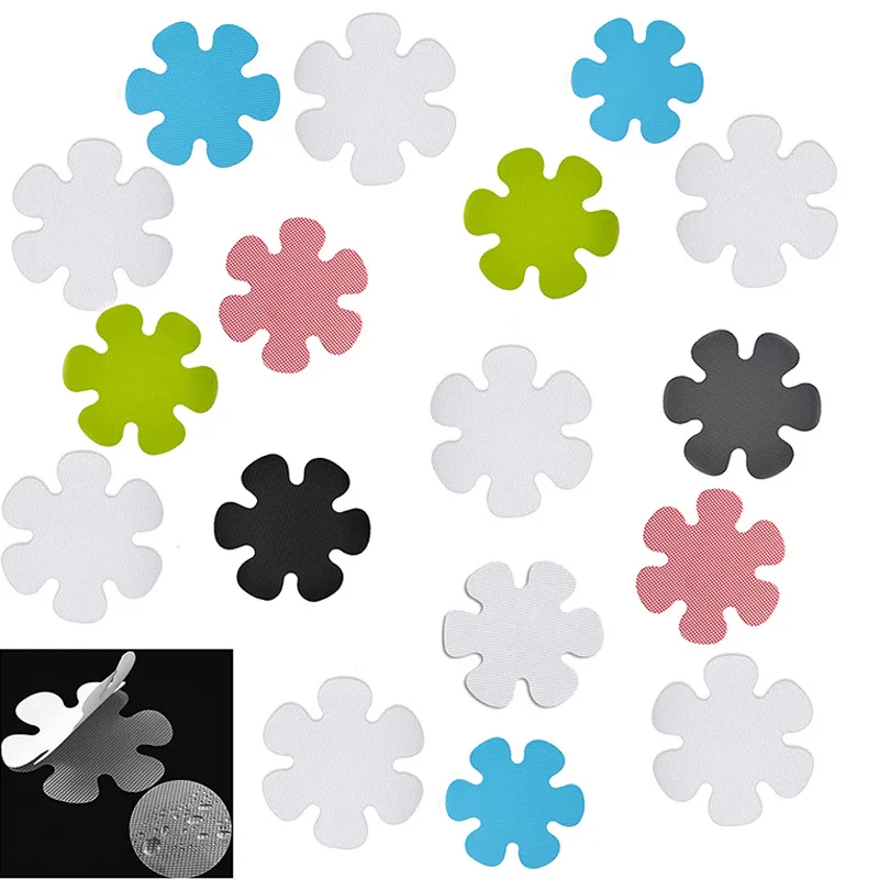 20pcs Anti Slip Bathtub Stickers Bathroom Flower Self-Adhesive Non Slip Bathtub Decals Stickers Bath Shower Anti-Slip Stickers