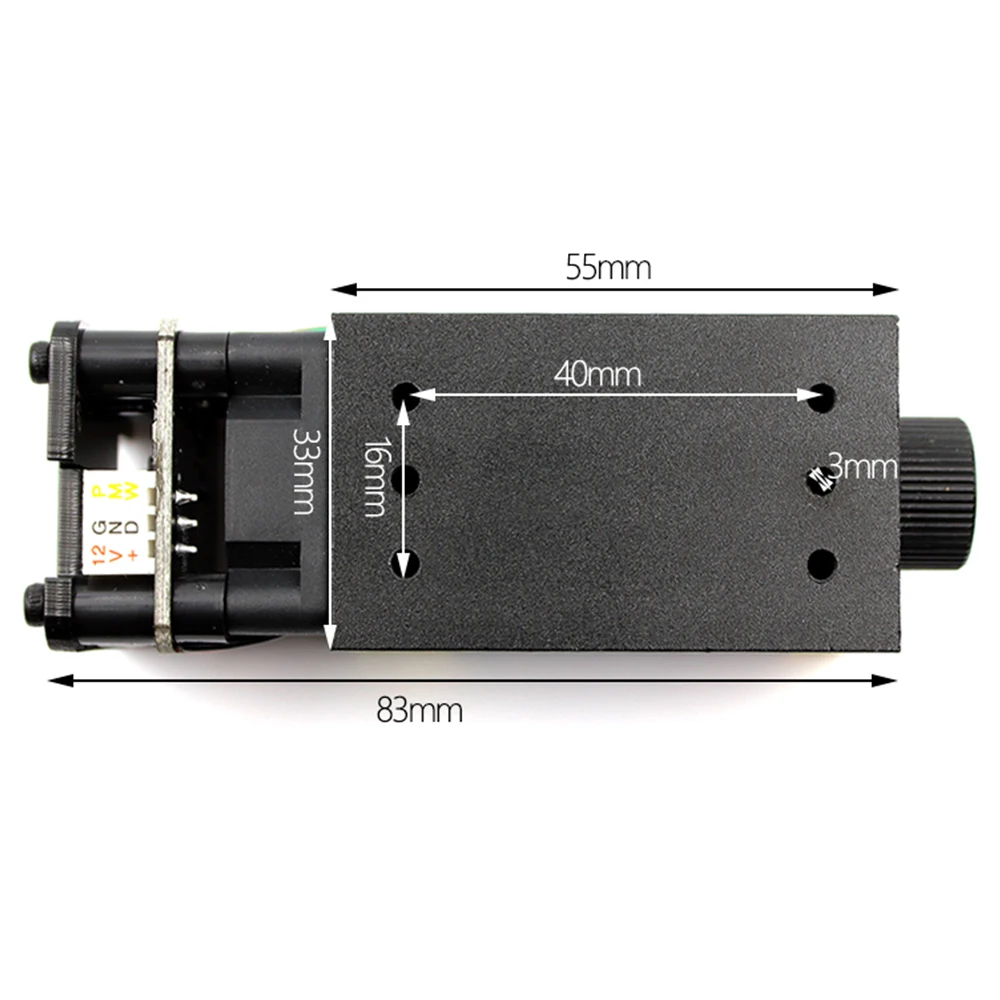 Imagem -03 - Focalizável 500 mw 12 v Azul-violeta Módulo de Alta Potência do Laser Acc Movimentação Atual Constante 3d Máquina de Gravura com Controle Pwm 405nm