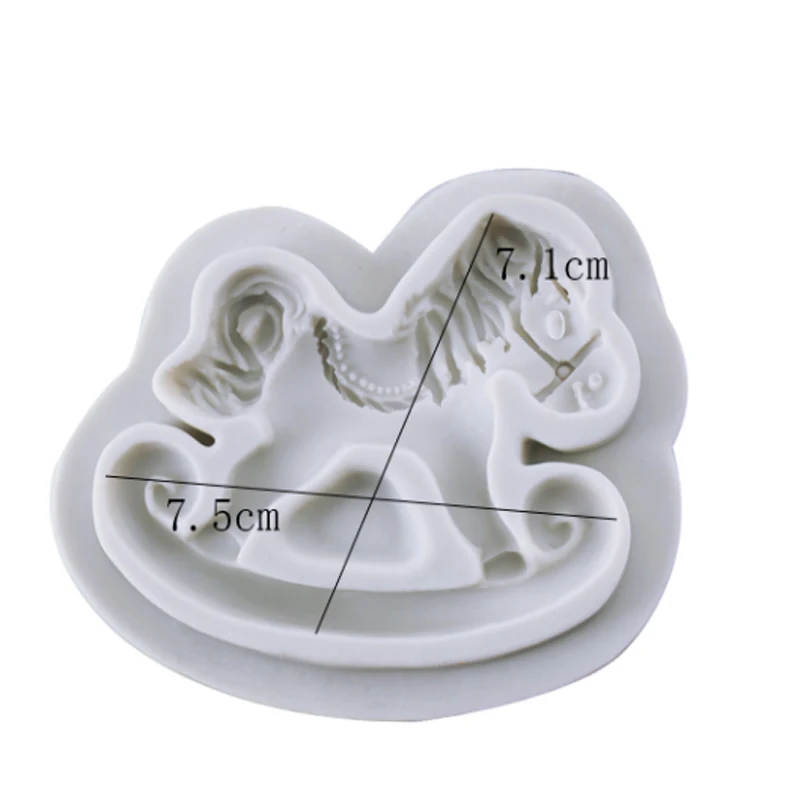 Rocking Horse Sugar Buttons Molds Fondant Cake Tools Silicone Molds Sugarcraft Chocolate Baking Tools for Cakes Gumpaste Form