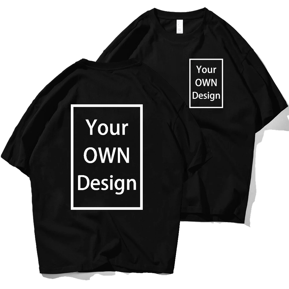 Your OWN Design Brand Logo/Sending pictures customization Men Women T-Shirts Summer Cotton 100% Brand T-Shirt DIY Plus Size Tops