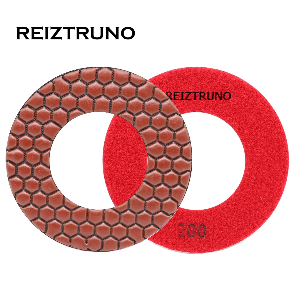 Reiztruno 7 Cái/bộ 130 Mm Khô Đánh Bóng Đá Lục Giác Nhựa Dán Chuyên Nghiệp Chà Nhám Đĩa Cho Đá Cẩm Thạch Đông Ninh Tầng Xay Khô