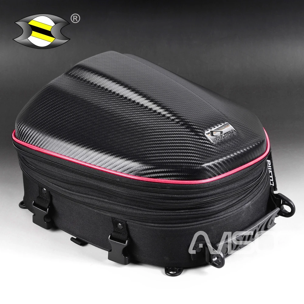 Universal Motorcycle Tail Bag Tailbag Rear Pack Backseat Pack Backpack Crossbody Bag Kit Helmet Bag Waterproof PU Leather Cb1901