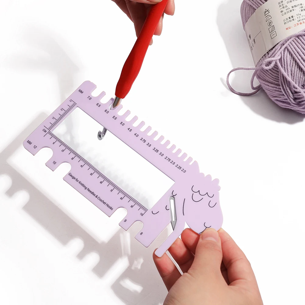 Multifunctionele Schapen فورم Naaien Breien Haaknaald Naalden Heerser قياس Grootte Gids تلبية حاكم Diy Ambachtelijke Accessoire