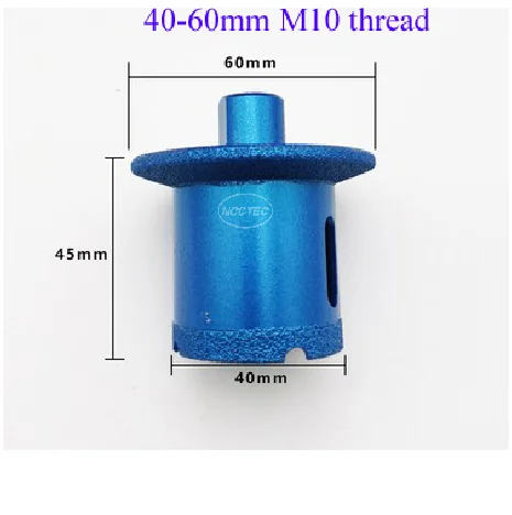 [M10 M14 5/8\'\'-11 Thread] Diamond Brazed Double Layer Washbasin Sink Core Drill Bit for Angle Grinder Marble Ceramic Hole Opener