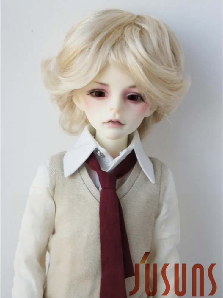 

Doll Wigs JD075 1/4 7-8inch 18-20cm Boyish Cupid Curls Synthetic Mohair MSD BJD Doll wigs