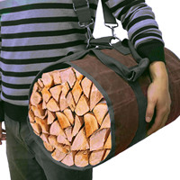 Supersized Canvas Firewood Carrier Log Carrying Bag Wood Carrier Firewood Carrier Fireplace Tote Storage Camping Home Supplies