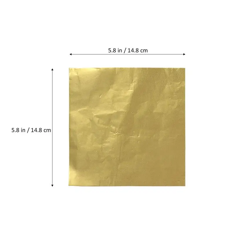 100pcs Aluminium Foil Paper Gold Chocolate Wrapping Paper Candy Chocolate Wrapper Gift Packaging Paper for Chocolate Bath Bombs