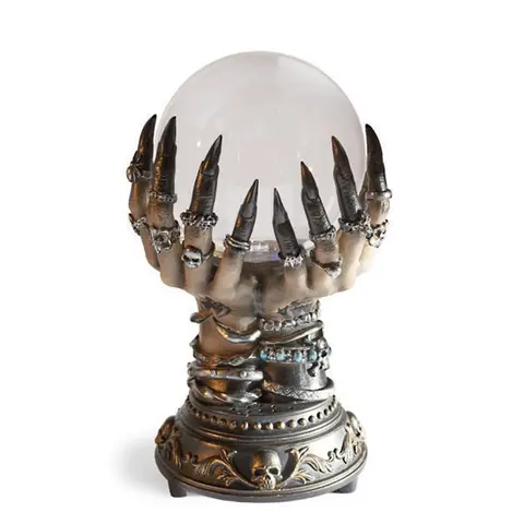Crystal Plasma Ball Touch Lamp Halloween Witch Hand Crystal Ball Ornament Birthday Christmas Kids Gift Present