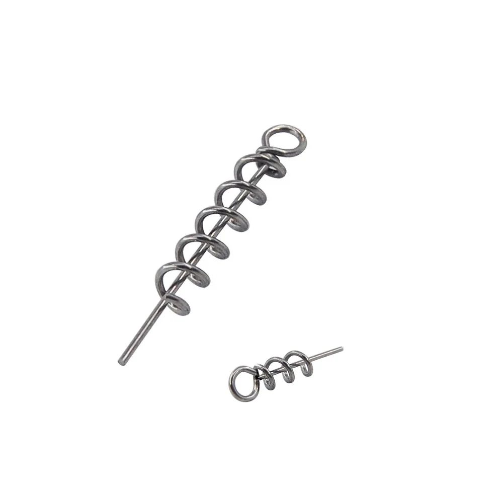 20pcs/lot Soft fishing Bait connector Worms lure Spring Pin To Fixed Latch Needle Soft Fishing Lures Accessories