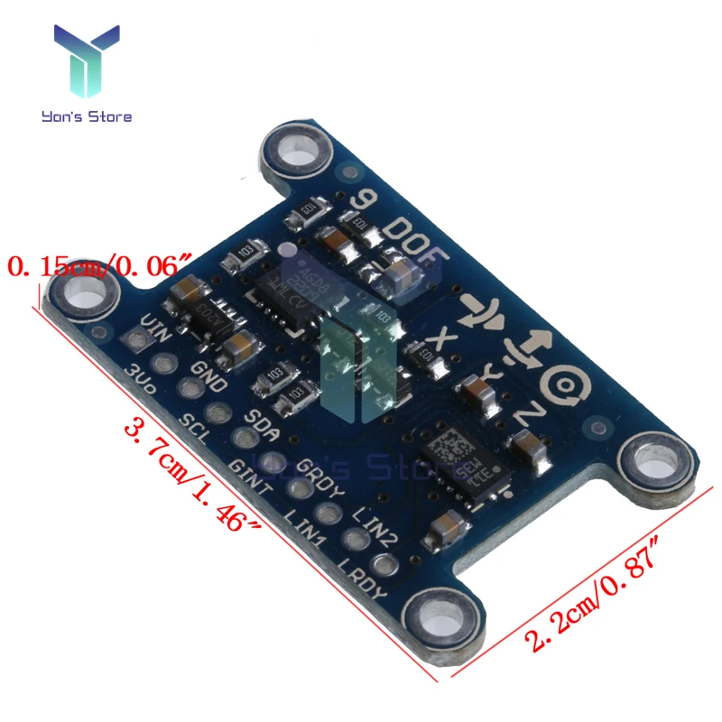 9 محاور IMU L3GD20 LSM303D وحدة 9DOF بوصلة تسارع جيروسكوب رقمي مستشعر لاردوينو 3-5 فولت IIC/SPI بروتوكول لتقوم بها بنفسك عدة