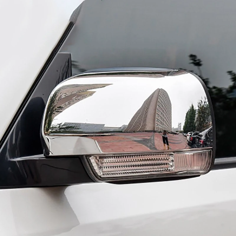 NEW-ABS Chrome Side Mirror Decorative Covers Trims for Mitsubishi Pajero 2007-2019