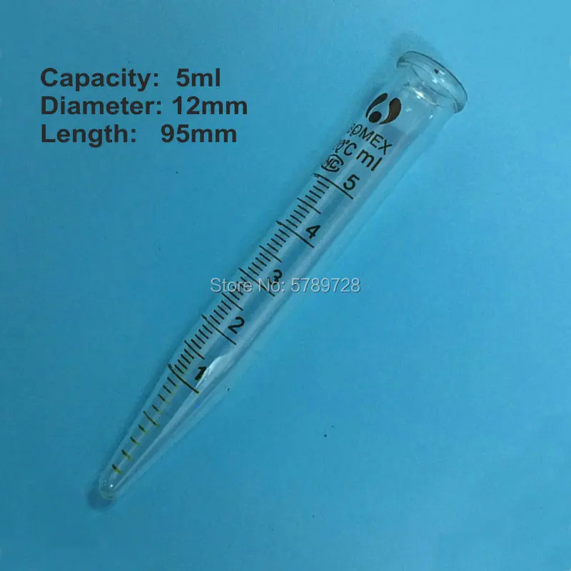 10pcs/lot Glass sharp bottom centrifugal tube without cover,Laboratory test tubes with graduated lines,Capacity 5/10/15/20ml