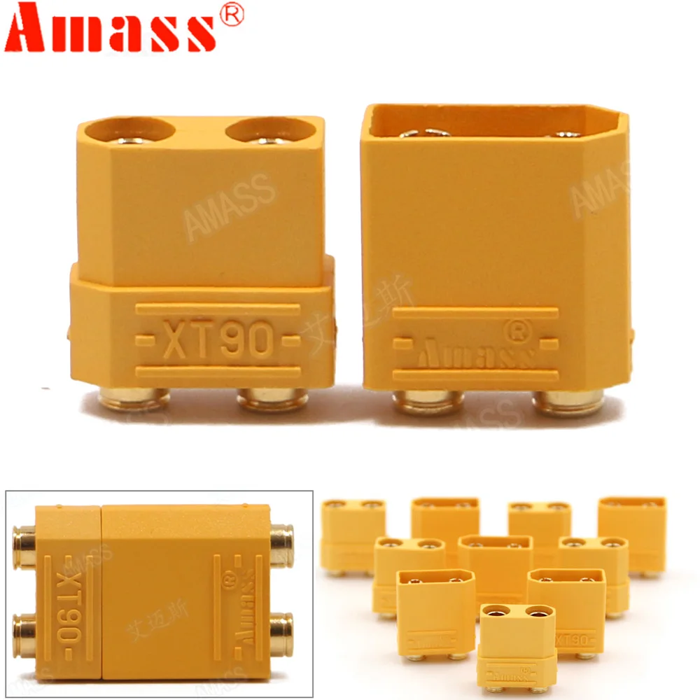 5 / 10 / 50 /100 Pair AMASS XT90PB Plug 4.5mm Male Female Banana Plug Connector For RC Helicopter Spare Parts DIY RC Toys Models