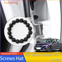 Car Door Screws Cover Caps Hat 16pcs for Skoda Octavia Pro A8 2021
