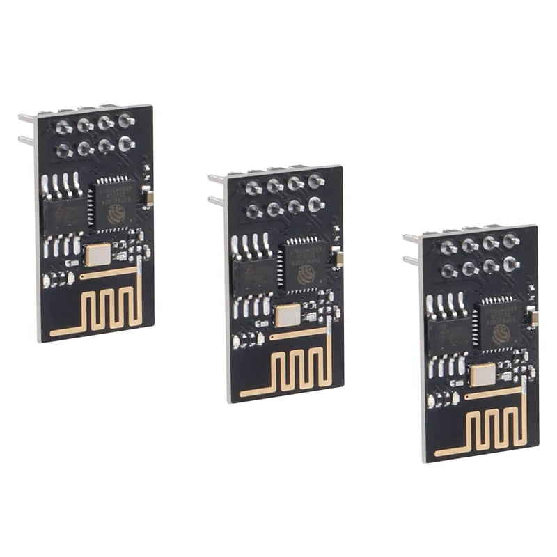 3Pcs ESP8266 ESP-01 Serial Wireless WiFi Transceiver Module with 1MB Flash Compatible with Arduino