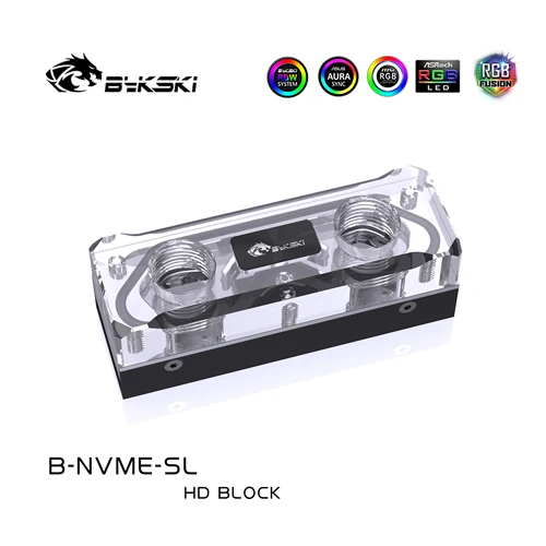 Bykski B-NVME-SL M.2 Ssd 풀 아크릴 수냉 블록, 솔리드 스테이트 드라이브 하드 디스크 쿨러 라디에이터 사용  Best5