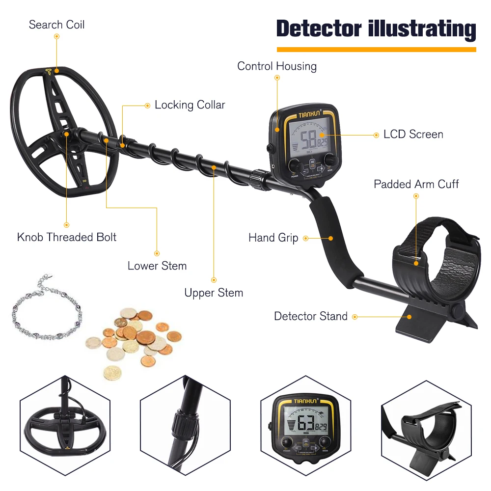 Rilevazione del cercatore del tesoro dell\'oro di alta sensibilità del Metal Detector sotterraneo professionale di profondità 2.5m del Metal Detector