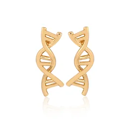 Fashionable Double Helix Earrings Cute DNA Molecular Earrings for women Interweave Chemical Molecules Spin DNA Earrings jewelry