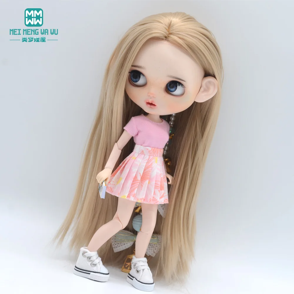 

Blyth clothes Azone OB22 OB24 doll accessories Fashion pleated skirt T-shirt