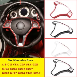 Car Steering Wheel Frame Trim Cover For Mercedes Benz A B C E CLA CLS GLA GLK Class W176 W246 W204 W207 W212 W117 W218 X156 X204