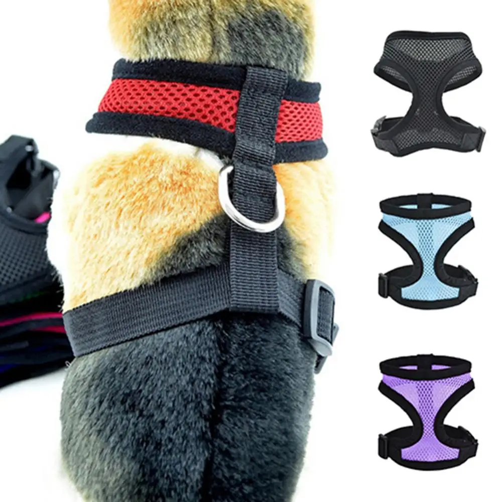 Dog Harness Strong Dog Puppy Walk Collar Soft Mesh Safety Strap Vest Adjustable Pet Control Harness Large Dogs Hauling Cable