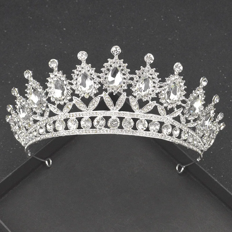 Cristal noiva coroa mulheres headdress nupcial tiaras e coroas casamento acessórios de jóias de cabelo coroa moda hg082