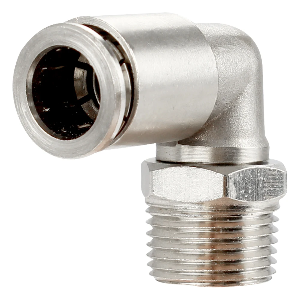 PL brass nickel-plated metal pneumatic connector 1/8\