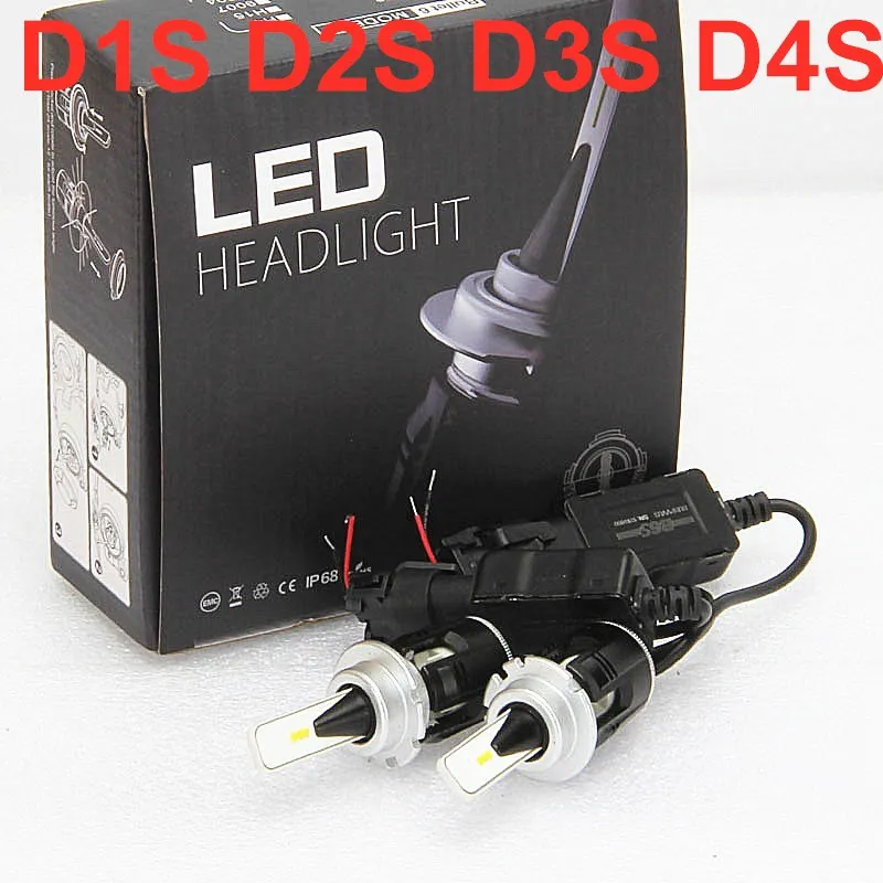 

canbus 60W 6000K CSP Y19 white error free AUTO D1S LED HEADLIGHT D2S LED D3S D4S LIGHT 12V LED LIGHT BULB