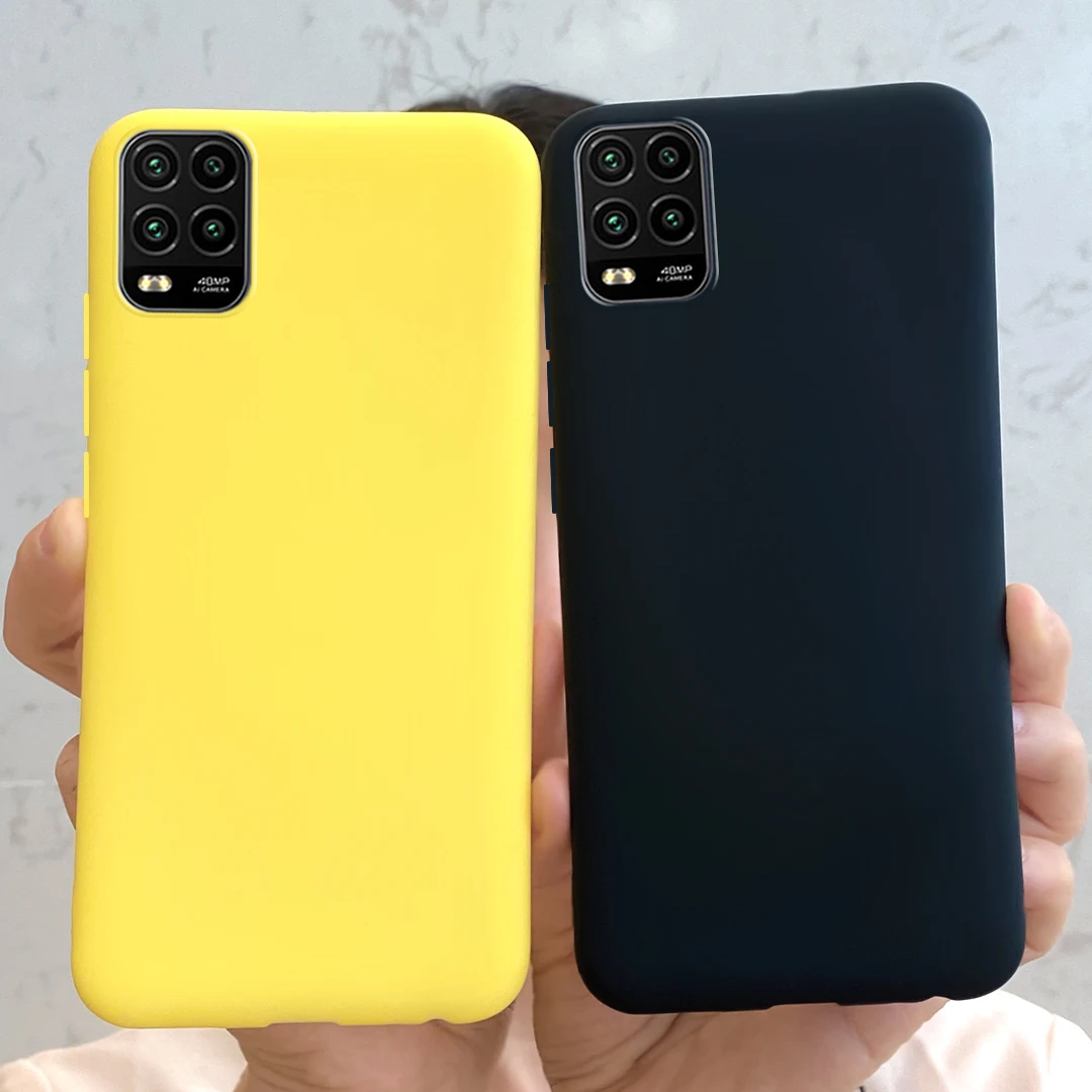 Shockproof Case For Xiaomi Mi 10 Lite 5G Case Candy Color Ultra Slim Soft Silicone Cover For Xiaomi Mi10 Pro Lite 10lite Bumper