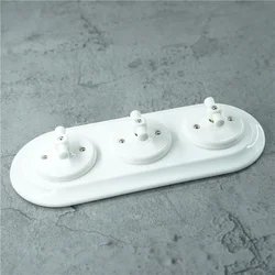 Flush-mounting Porcelain  Lighting Switch Wall Switches With Frames Combination 240V,10A