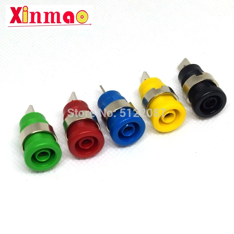 5 Pcs 4mm Banana Plugs Female Jack Socket Plug Wire Connector 5 Colors Each 1pcs Multimeter Socket Banana head Female