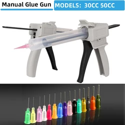 General Manual Dispensing Gun 30ML 50ML Epoxy Glue Gun Applicator Glue Adhensive Cartridge Dispenser Pushing Device Tool