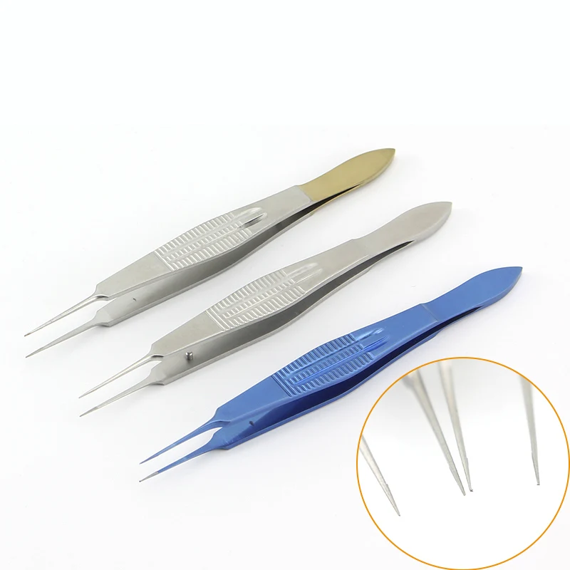 11cm Ophthalmology Double Eyelid Beauty Fat Tweezers Micro Dovetail Tissue Clip for Precision Surgery Tweezers