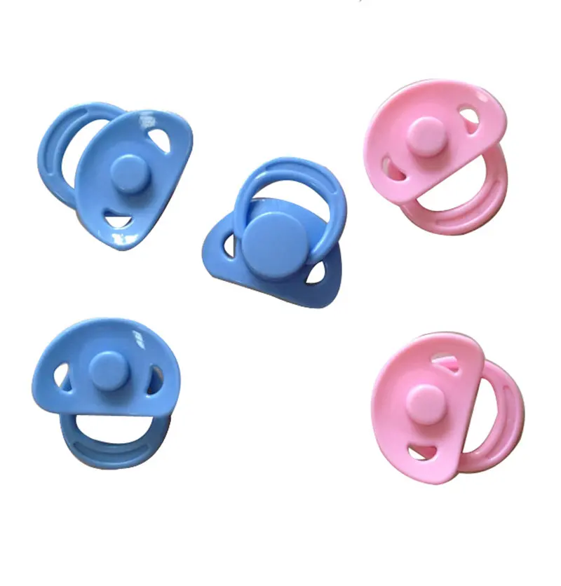 10pcs/lot Magnet Pacifiers For Reborn Dolls Pacifiers Nipples Pink Blue White Color Magnetic Dummy Fit For Reborn Babies DIY