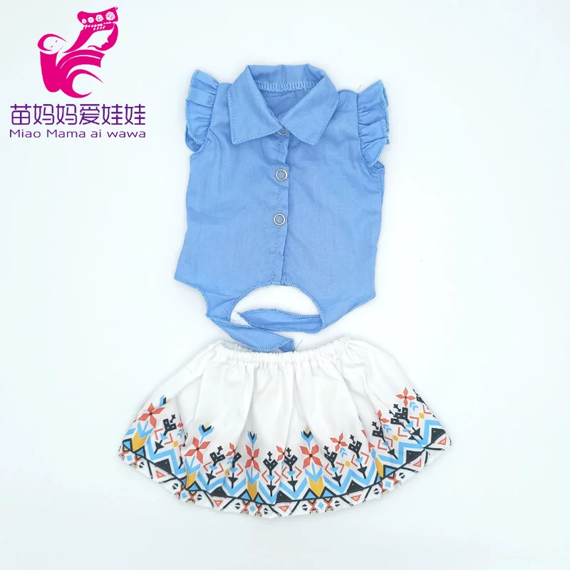 Fit 38 Cm Nenuco Doll Clothes Blue Coat Shirt Pants Ropa Y Su Hermanita Reborn Baby Doll Costumes Kids Gifts