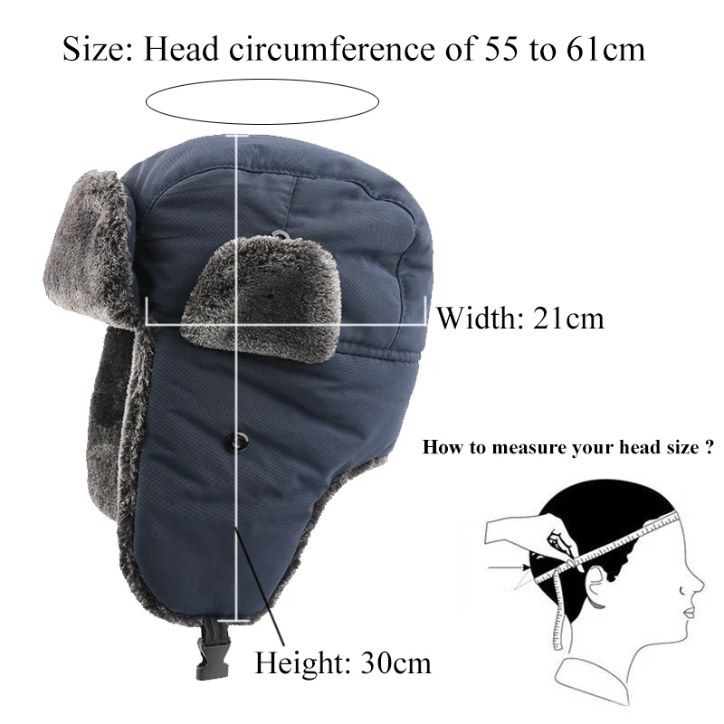 Sowjetischen Abzeichen Russland Ushanka Hut Wasserdicht Bomber Hüte Pilot Trapper trooper Hut Winter Faux Kaninchen Fell Earflap Männer Schnee Kappen