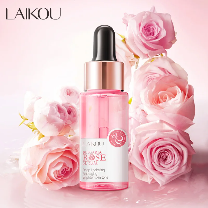 LAIKOU Hyaluronic Acid Essence Facial Serum 24k GOLD Vitamin C Face Care Japan Sakura Moisturing Rose Essence Face SkinCare 17ml