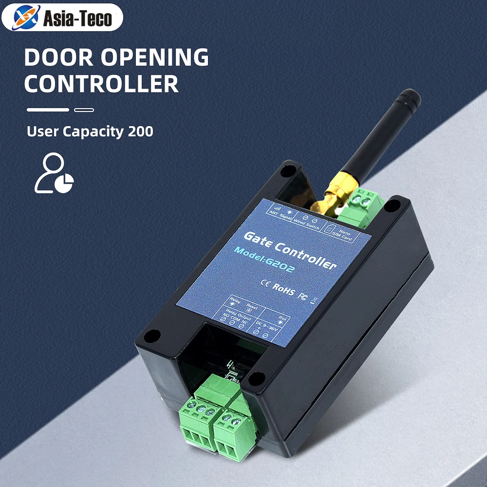 

G202 GSM Remote Control Single Relay Switch For Swing or Sliding Garage Gate Opener Door Open Controller