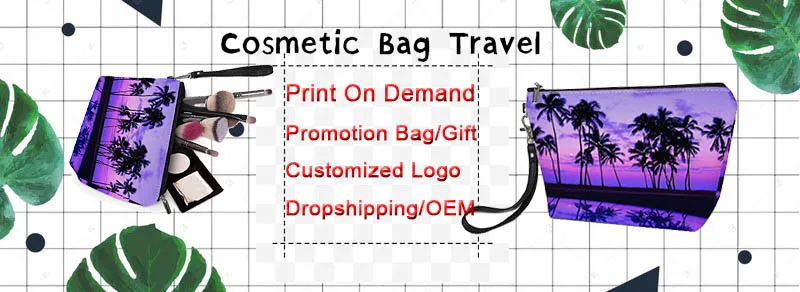 Polynesian Traditional Tribal Printed PU Leather Bandana Cosmetic Bag Customized Cosmetic Bag New Design Girl fashion handbag