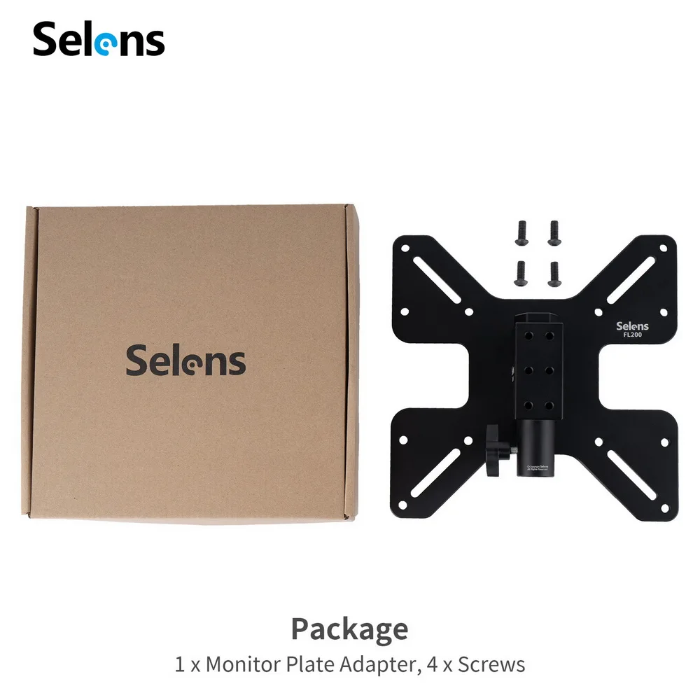 Selens TV Mount  Bracket Stand Attachment and Wall Mount Removable VESA 200x200CM Plate for Monitor  TV Screen Photo Studio