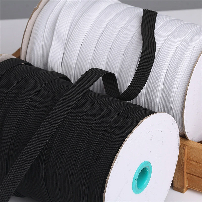 Elastic Band Masks White Black 3mm 6mm 8mm 10mm 12mm High Elastic Flat Rubber Band Waist Band Sewing Stretch Rope DIY Mask