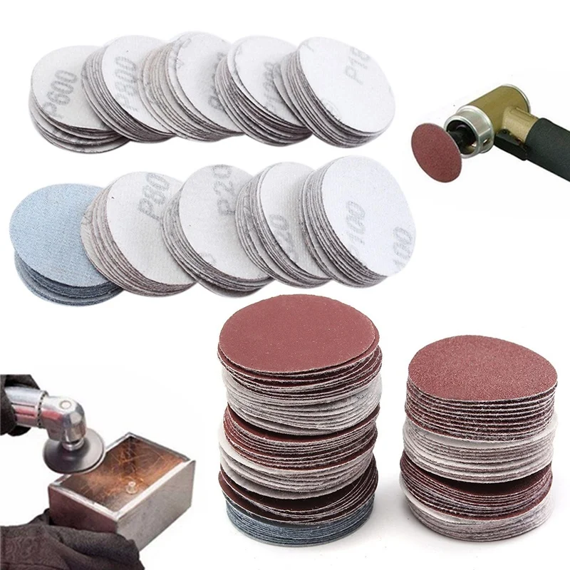 200 Chiếc 2 Inch 50Mm Ba Lan Miếng Dụng Cụ Mài Nhám Đĩa Chà Nhám Đĩa Cát Giấy