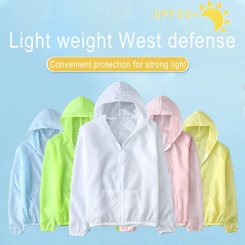 Outdoor Casual Loose Sunscreen Blouse Sun Protection Beach UV Jacket Women Solid Color Wild Thin Coat Anti-UV Breathable Hooded