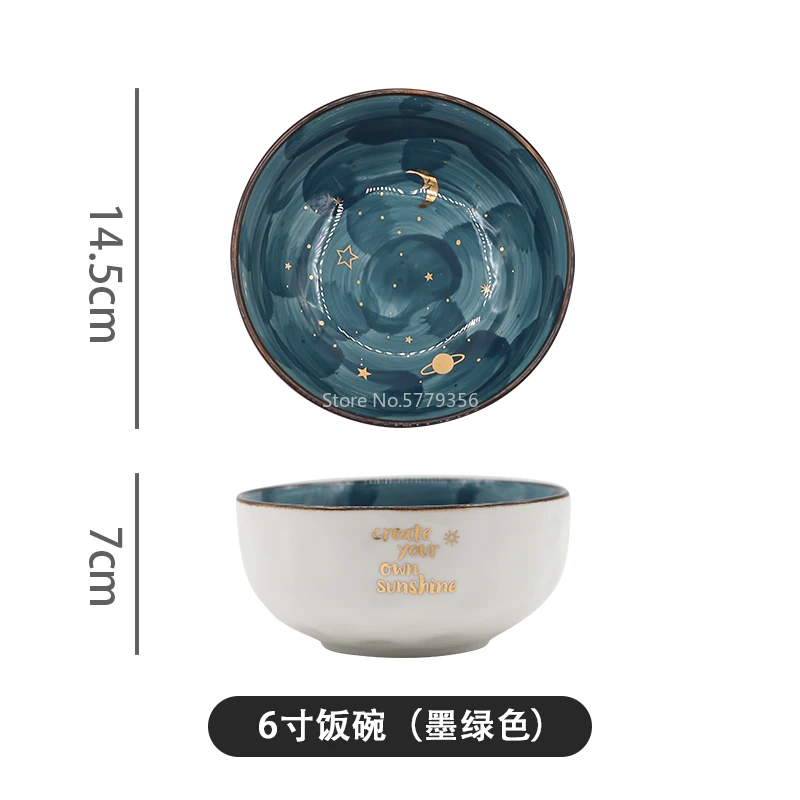 Star Series Ceramic Bowl Fruit Salad Tray Cute Noodle Bowl Dream Bank Department Theme Restaurant Serving Bowl 2020 Fashion