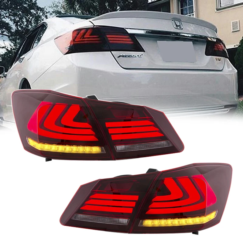 Full Set 12V Car Taillight Assembly For Honda Accord 9th 2013 2014 2015 Led Rear Lights DRL Brake Turn Signal Tail Lamp