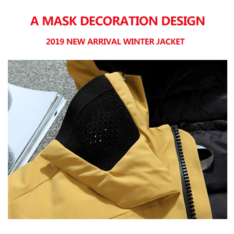 2019 New Arrival Men Winter Coat Parkas White Duck Down Jacket Thick Warm Casual Winter Jackets Male Hooded Snow Outerwear