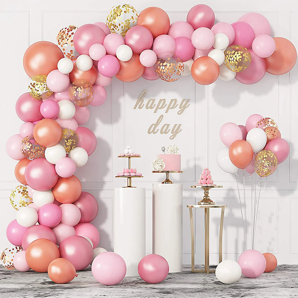 Macaron Butterfly Balloon Garland Arch Kit Happy Birthday Party Decor Kids Baby Shower Latex Ballon Chain Wedding Party Supplies