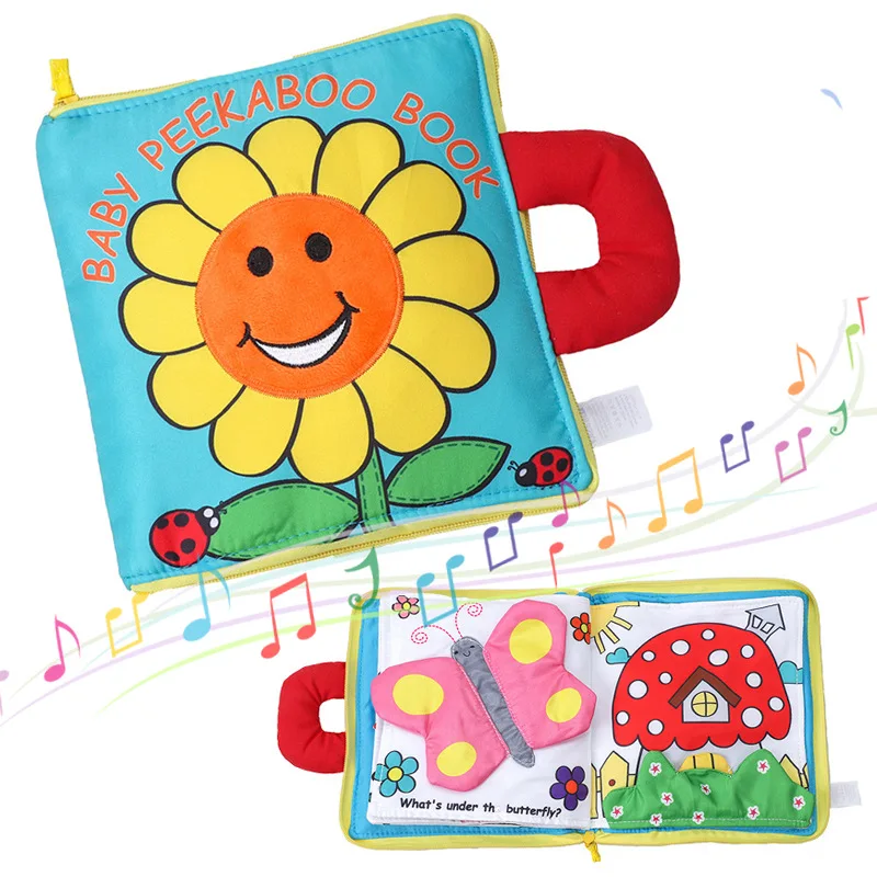 

Soft Cartoon Quiet Cloth Books For Newborn Children Educational Baby Rattles Infant Early Cognitive Development Activity Books