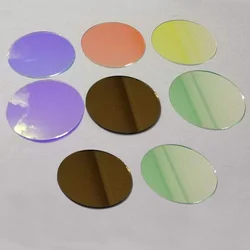 Material de lentes de logotipo de 37mm con película colorida, vidrio gobo para máquina láser para hacer gobo